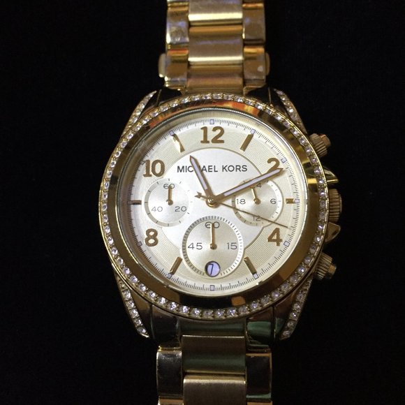 Women\'s Michael Kors Chronograph Crystal Watch main image 4